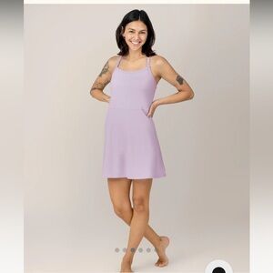 Kindred Bravely Stevie Active Lilac Racerback Nursing Dress (M) and shorts (S)